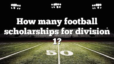 How many football scholarships for division 1?