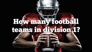 How many football teams in division 1?