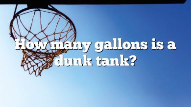 How many gallons is a dunk tank?