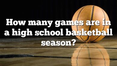 How many games are in a high school basketball season?