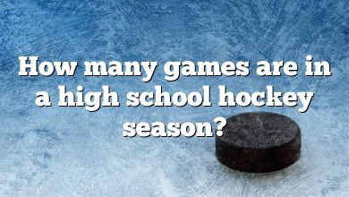How many games are in a high school hockey season?