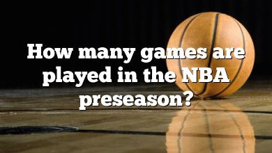 How many games are played in the NBA preseason?