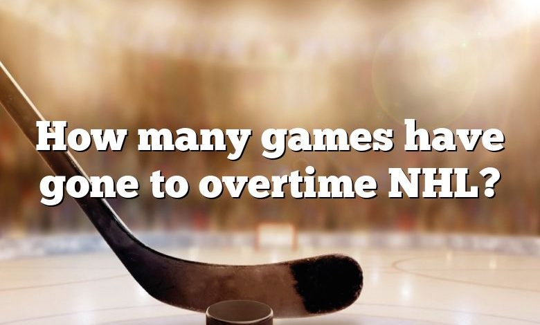 How many games have gone to overtime NHL?