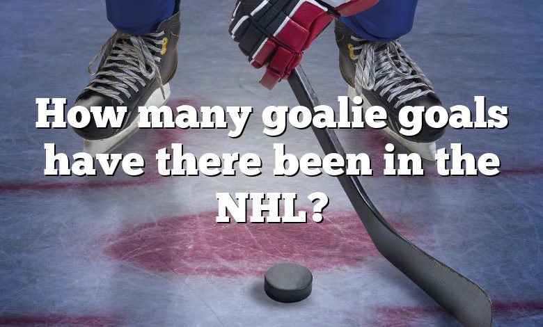 How many goalie goals have there been in the NHL?