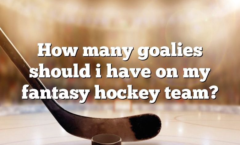 How many goalies should i have on my fantasy hockey team?