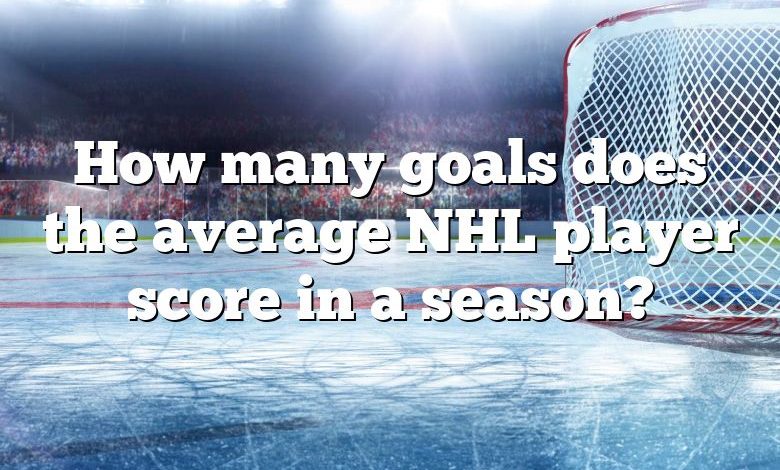 How many goals does the average NHL player score in a season?