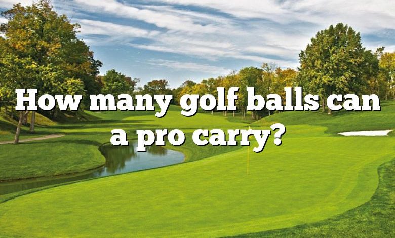 How many golf balls can a pro carry?