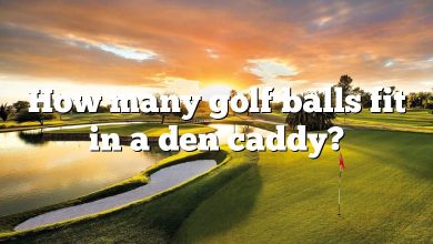 How many golf balls fit in a den caddy?