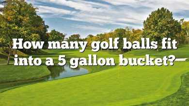 How many golf balls fit into a 5 gallon bucket?