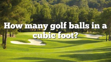 How many golf balls in a cubic foot?
