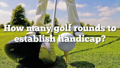 How many golf rounds to establish handicap?