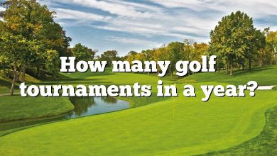 How many golf tournaments in a year?