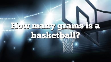 How many grams is a basketball?