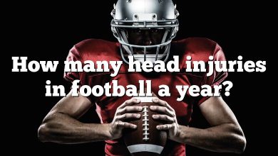 How many head injuries in football a year?