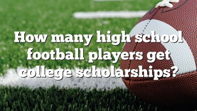 How many high school football players get college scholarships?