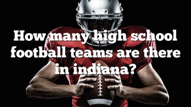 How many high school football teams are there in indiana?