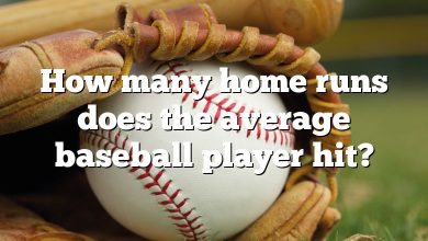 How many home runs does the average baseball player hit?