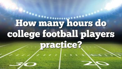 How many hours do college football players practice?