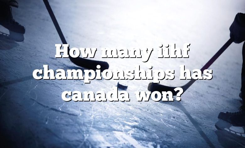 How many iihf championships has canada won?