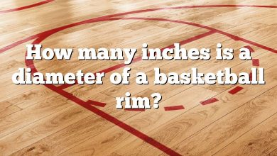 How many inches is a diameter of a basketball rim?