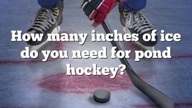 How many inches of ice do you need for pond hockey?