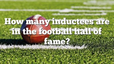 How many inductees are in the football hall of fame?