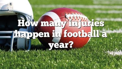 How many injuries happen in football a year?