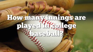 How many innings are played in college baseball?