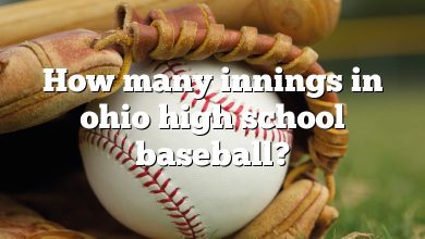 How many innings in ohio high school baseball?