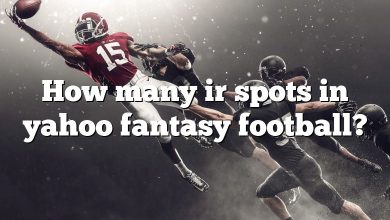 How many ir spots in yahoo fantasy football?