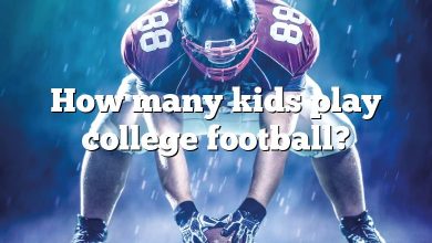How many kids play college football?