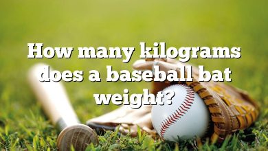 How many kilograms does a baseball bat weight?