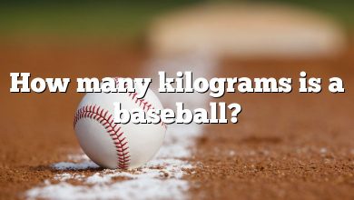 How many kilograms is a baseball?