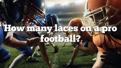 How many laces on a pro football?