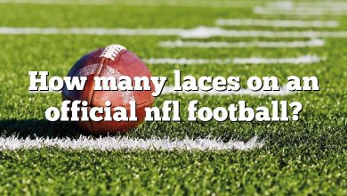 How many laces on an official nfl football?