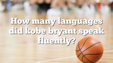 How many languages did kobe bryant speak fluently?