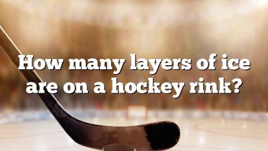 How many layers of ice are on a hockey rink?
