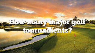 How many major golf tournaments?