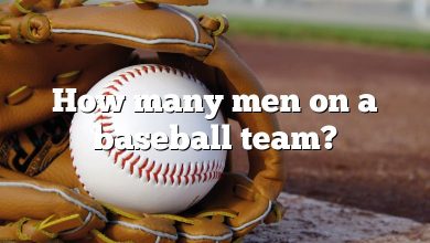 How many men on a baseball team?