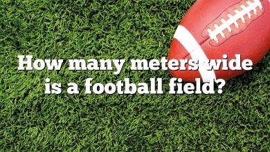 How many meters wide is a football field?