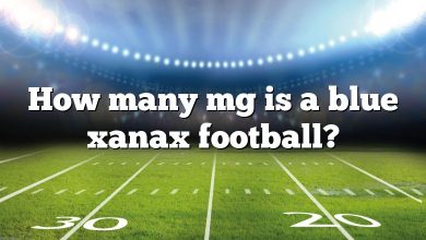 How many mg is a blue xanax football?