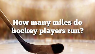 How many miles do hockey players run?