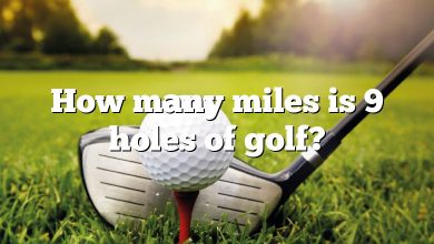 How many miles is 9 holes of golf?
