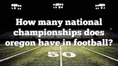 How many national championships does oregon have in football?