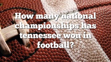 How many national championships has tennessee won in football?