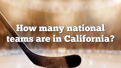 How many national teams are in California?