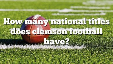 How many national titles does clemson football have?