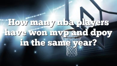 How many nba players have won mvp and dpoy in the same year?
