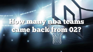 How many nba teams came back from 02?