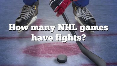 How many NHL games have fights?